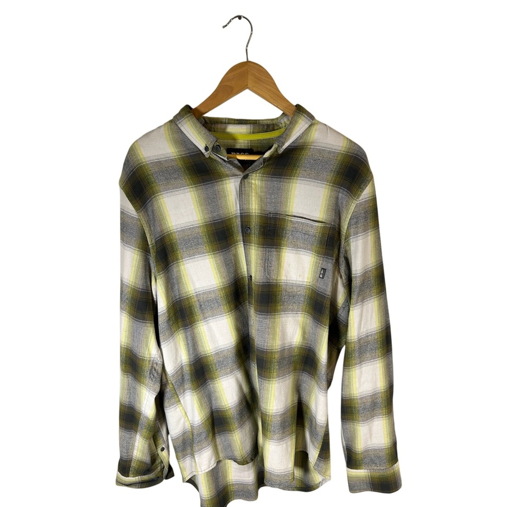 Bass Outdoor Men's Plaid Flannel Long Sleeve Shirt Size L‎